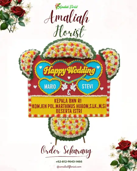 Papan Bunga Pernikahan Olibu