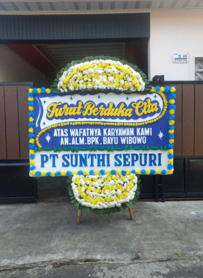 Papan Bunga Duka di Olibu